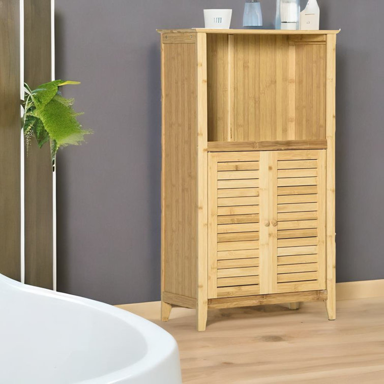 Union Rustic Solid Wood Freestanding Bathroom Cabinet - Wayfair Canada